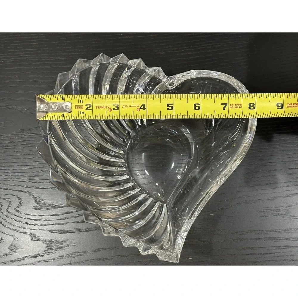 Gorham Crystal Heart Dish 8